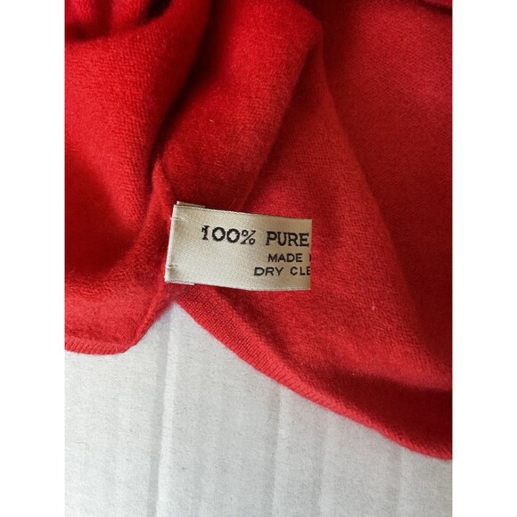 Vintage Italian 100% Cashmere Red Polo Sweater Nancy Von Riesen Women’s Medium - Picture 6 of 9